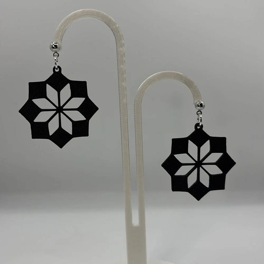 Black Geometric Earrings